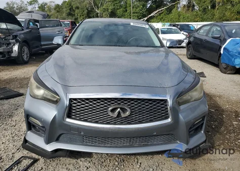 2014 Infiniti Q50 Hybrid Premium из США, поврежденный, VIN JN1AV7AP7EM691654